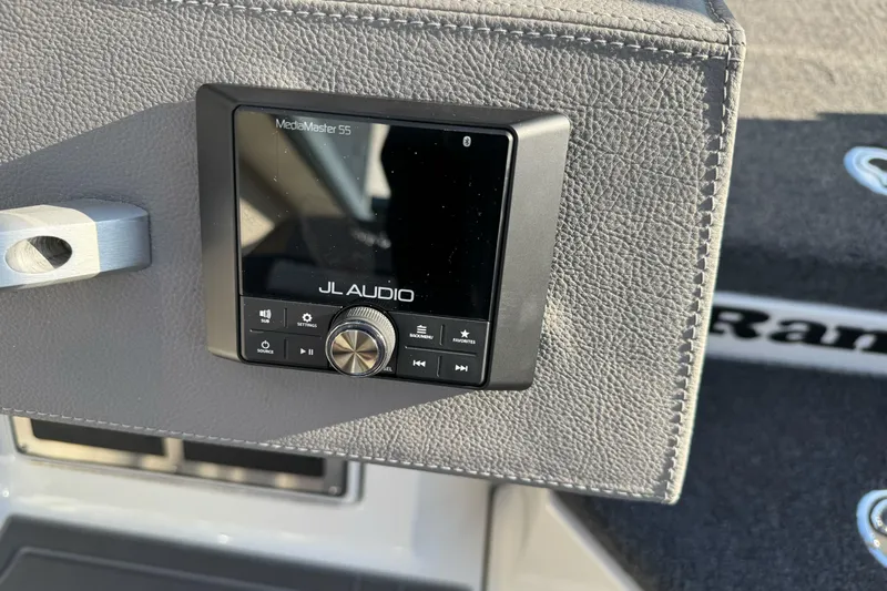 Slide: The Image of JL Audio MediaMaster 55 on 2026 Ranger 620xFS Pro dashboard, featuring sleek design and controls. - 14