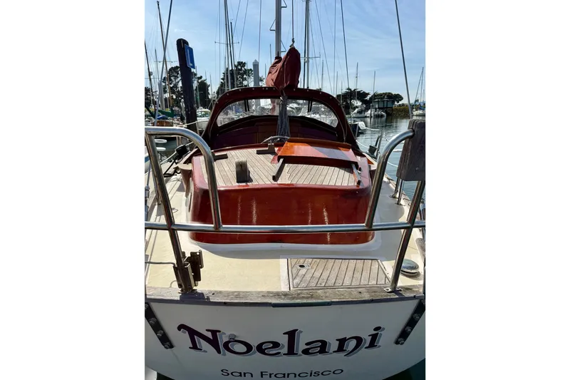 Slide: The Image of 1978 Vindo 50 sailboat "Noelani" docked in San Francisco marina. - 17