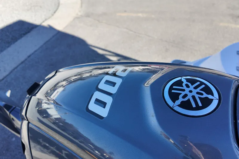 Slide: The Image of 2024 Sea Fox 228 Traveler with Yamaha 200 engine, close-up view. - 6