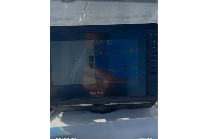 Slide: The Image of Garmin GPS display on 2025 Key West 1720 Center Console boat dashboard. - 6