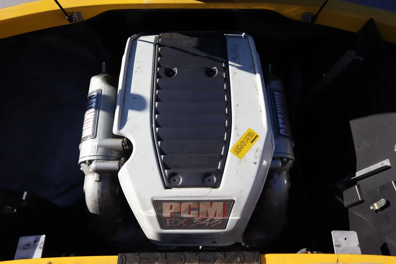 Slide: The Image of 2014 Centurion Enzo SS210 PCM EX343 engine in yellow boat compartment. - 27