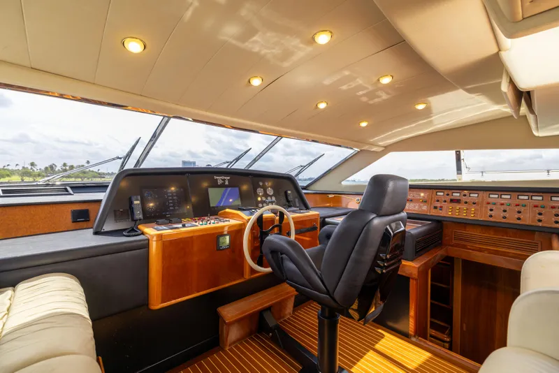 Slide: The Image of Ferretti 94 Dreamchaser - Interior Helm - 35