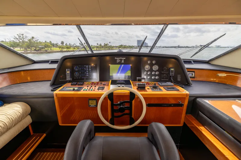Slide: The Image of Ferretti 94 Dreamchaser - Interior Helm - 36