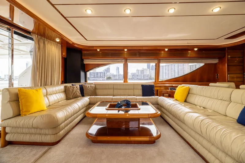 Slide: The Image of Ferretti 94 Dreamchaser - Interior Salon - 6