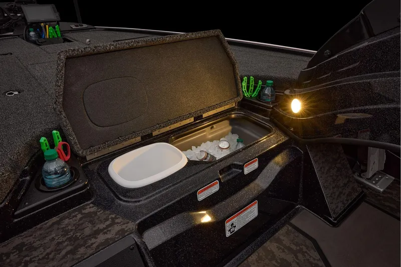 Slide: The Image of 2026 Nitro Z19 XL fishing boat on trailer, featuring dual seats and modern design. - 28