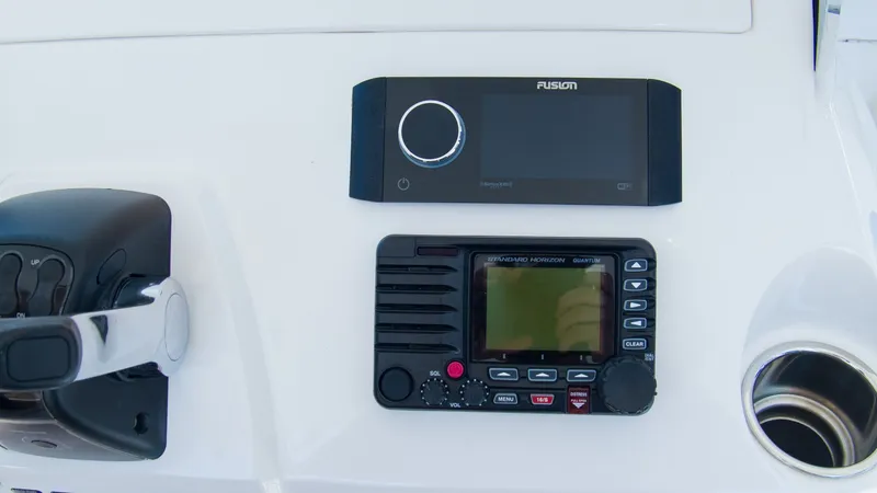 Slide: The Image of Intrepid 400 Cuddy 2017 console with Fusion and Standard Horizon devices. - 5