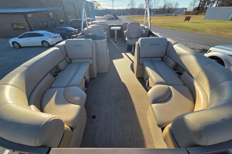 Slide: The Image of 2020 Bentley Pontoons 220 Navigator with spacious seating and elegant interior design. - 4