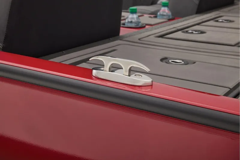 Slide: The Image of Manufacturer Provided Image: Red Tracker Savage 215 boat detail with cleat, 2026 model. - 48