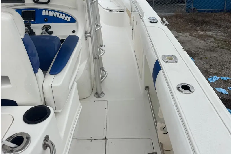 Slide: The Image of Interior view of a 2007 Boston Whaler 320 Outrage boat. - 12