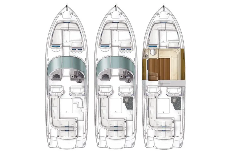 Slide: The Image of Manufacturer Provided Image: 2013 Chaparral 327 SSX boat layout diagram showing interior and seating arrangements. - 15