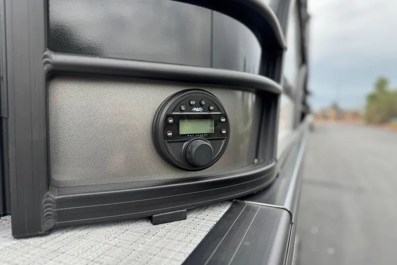 Slide: The Image of 2026 Berkshire 21CL STS boat with a modern control panel on the exterior. - 9