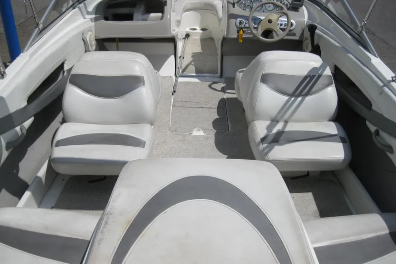 Slide: The Image of Close-up of scratches on a 2005 Maxum 1900 SR3 boat hull. - 9