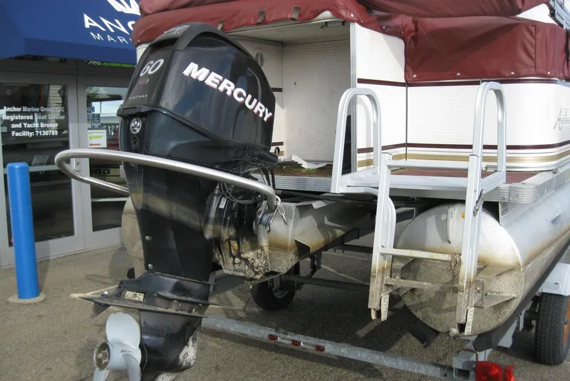 Slide: The Image of 2008 Avalon Catalina 18' pontoon boat with Mercury 60 outboard motor at Anchor Marine. - 14