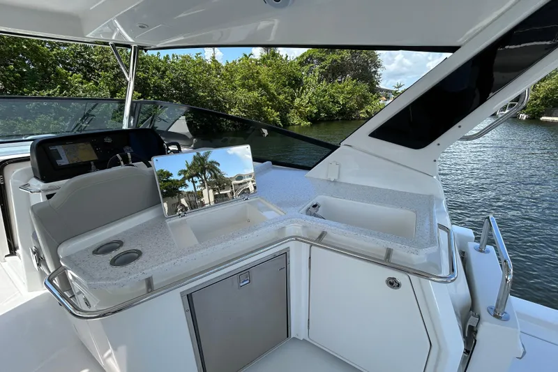 Slide: The Image of 2020 Aquila 36 Sport yacht interior with sleek design and modern amenities. - 8