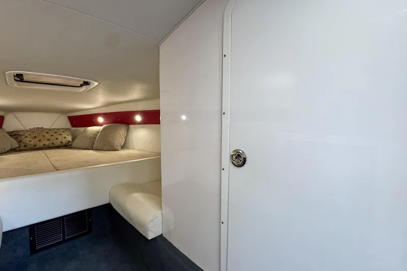 Slide: The Image of 2022 Velocity 290sc cabin interior with cozy bed and modern design. - 67