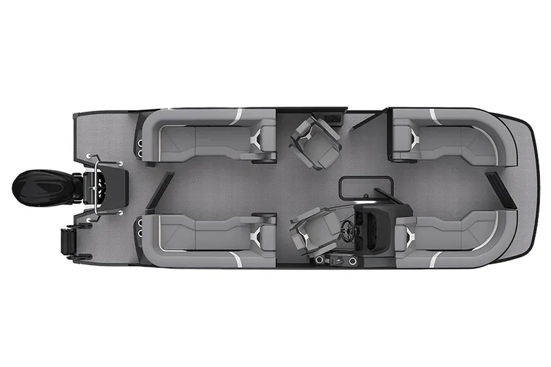 The Image of Manufacturer Provided Image: Top view of 2026 Evotti 723QL pontoon boat with spacious seating layout. - 0