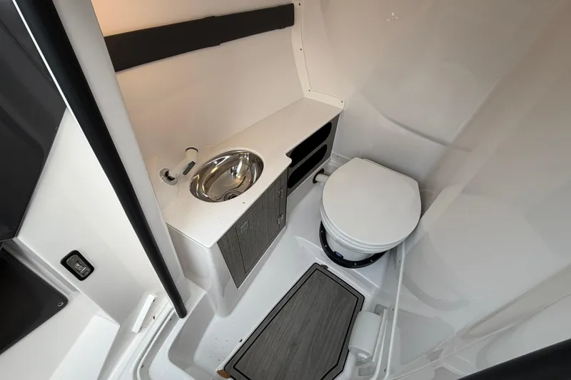 Slide: The Image of 2025 Monterey 278SS Super Sport boat stereo system with Bluetooth connectivity display. - 32