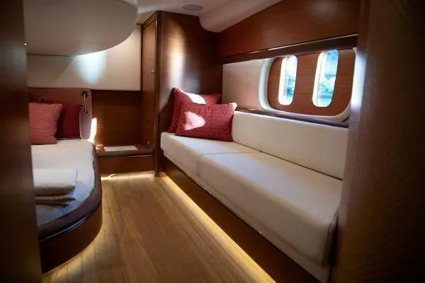 Slide: The Image of Engine room of 2014 Zeelander Z44 yacht with twin Volvo Penta IPS600 engines. - 8