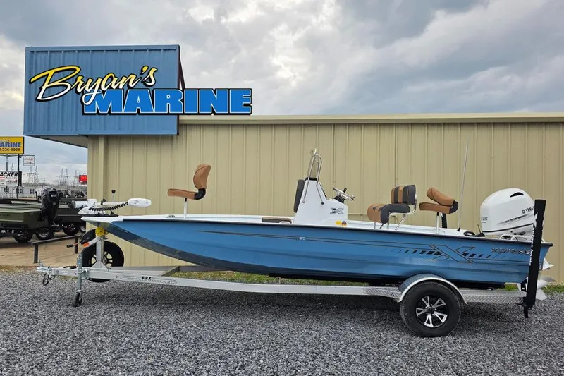 The Image of 2026 Xpress H20B Bay boat at Bryan's Marine dealership, featuring sleek design and modern features. - 1