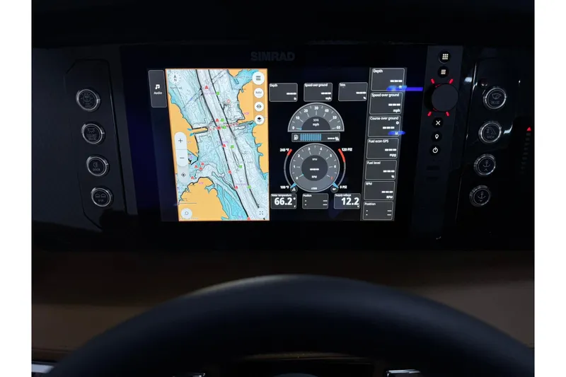 Slide: The Image of 2026 Chaparral SSX 6 dashboard with navigation and control display. - 27