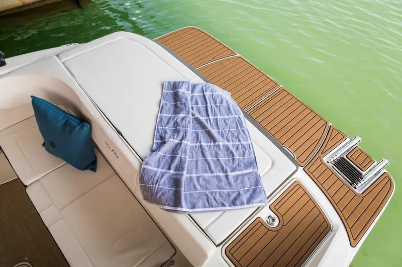 Slide: The Image of Manufacturer Provided Image: 2020 Sea Ray SPX 190 boat with swim platform and towel. - 14
