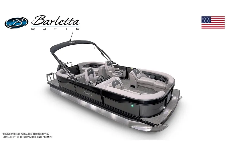 The Image of 2026 Barletta ARIA 22QC pontoon boat with sleek design and comfortable seating. - 0