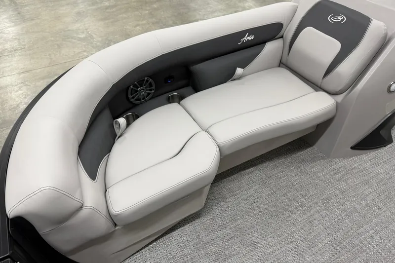 Slide: The Image of Luxurious seating on the 2026 Barletta ARIA 22UC pontoon boat, featuring elegant design and comfort. - 21