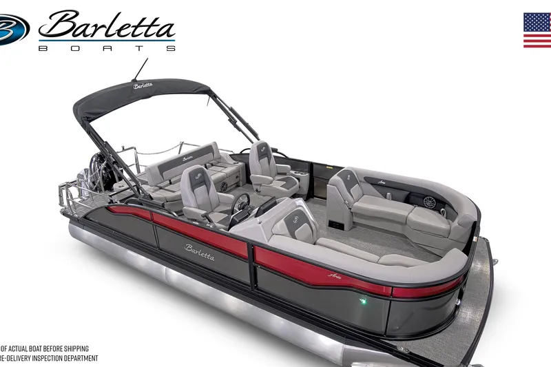 Slide: The Image of 2026 Barletta ARIA 22UC pontoon boat with luxurious seating and sleek design. - 27