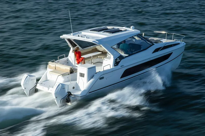 Slide: The Image of Manufacturer Provided Image: Aquila 36 Sport 2026 cruising on open water, showcasing sleek design and powerful engines. - 3