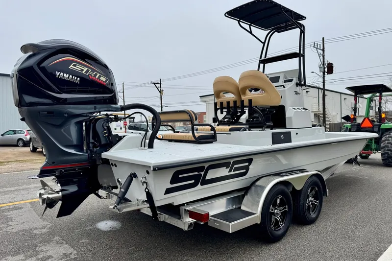 Slide: The Image of SCB R24 boat 2026 with Yamaha engine on trailer. - 6
