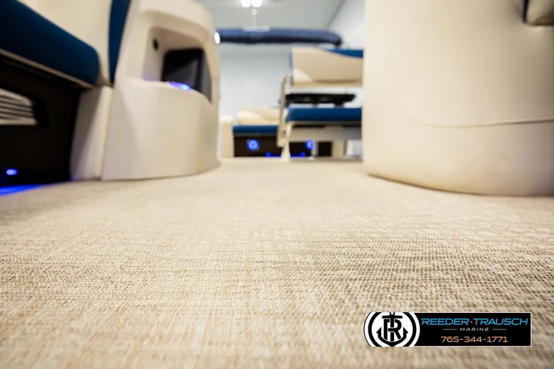 Slide: The Image of Luxurious interior of 2026 Avalon LSZ ENT boat with plush seating and modern design. - 50