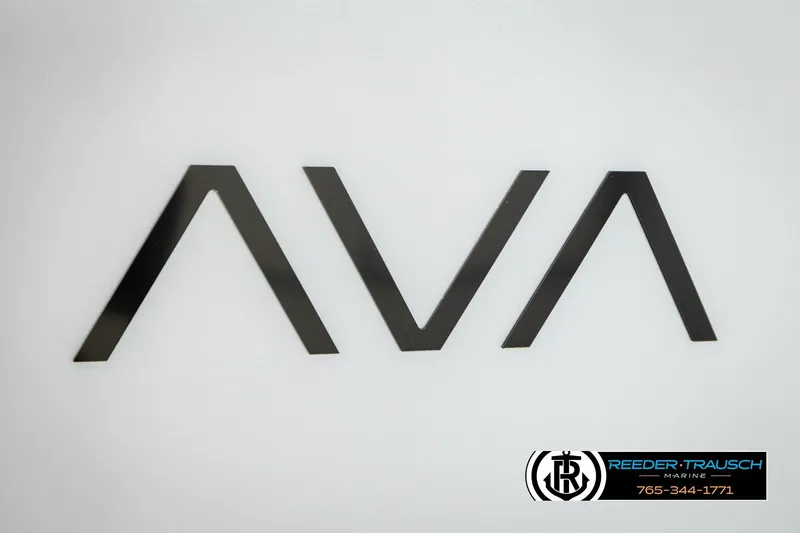 Slide: The Image of AVA logo on 2026 Avalon LSZ ENT, Reeder-Trausch Marine branding. - 51