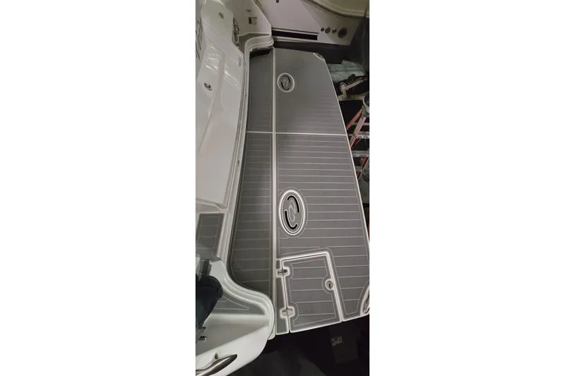 Slide: The Image of 2024 Regal 42 Fly yacht helm controls with joystick and throttle. - 27