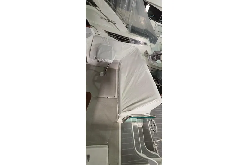 Slide: The Image of Open storage compartment in 2024 Regal 42 Fly yacht interior. - 36