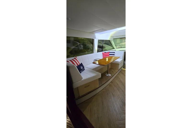 Slide: The Image of 2024 Regal 42 Fly yacht interior shower with modern design and fixtures. - 48