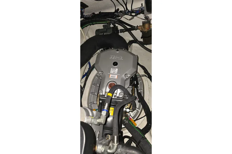 Slide: The Image of Engine room of 2024 Regal 42 Fly yacht with Volvo D6-IPS600 engines. - 75