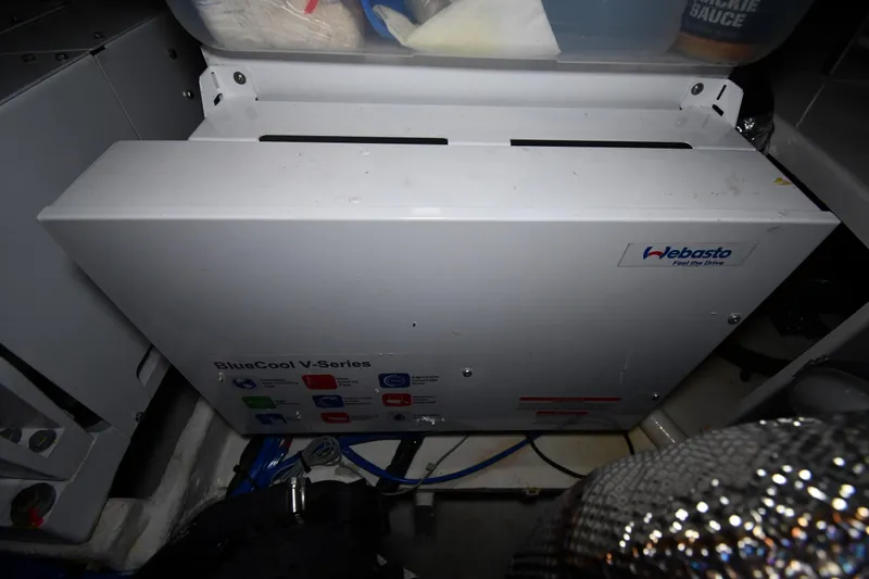 Slide: The Image of Webasto BlueCool V-Series unit in 2024 Regal 42 Fly yacht engine room. - 86