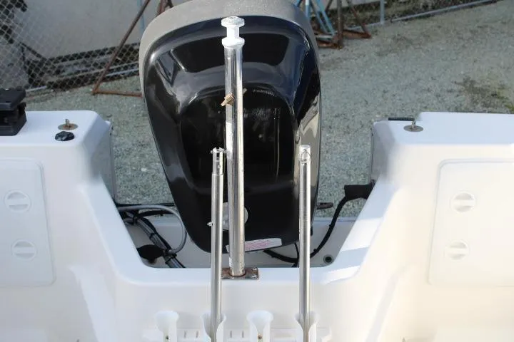 Slide: The Image of 2010 Trophy 1802 Walkaround boat engine and hydraulic system detail. - 13