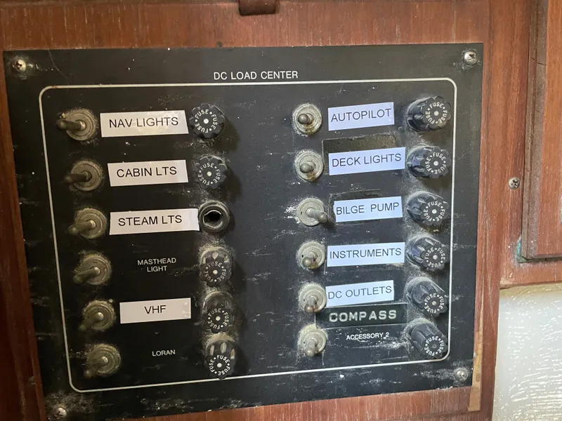 Slide: The Image of Control panel of a 1983 J Boats J/35. - 21