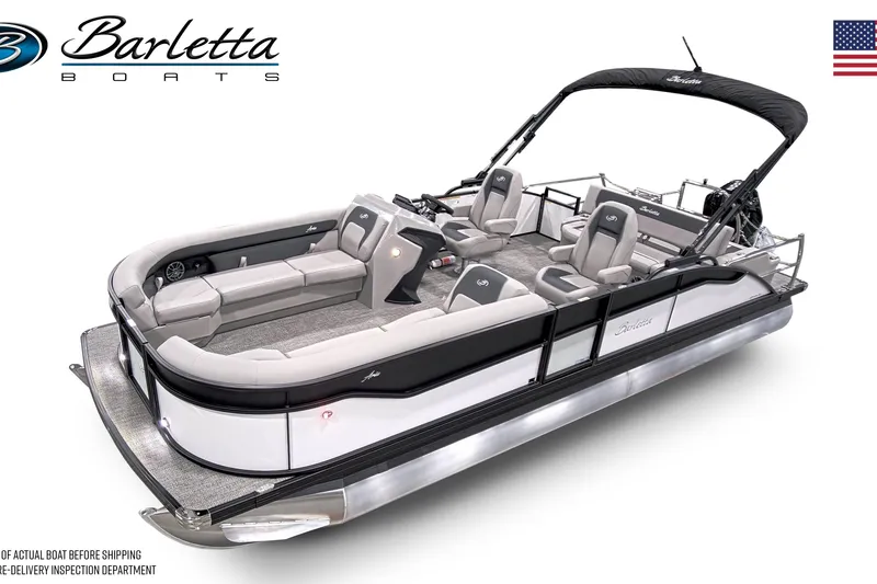The Image of 2026 Barletta Aria 24UC pontoon boat with sleek design and comfortable seating. - 0
