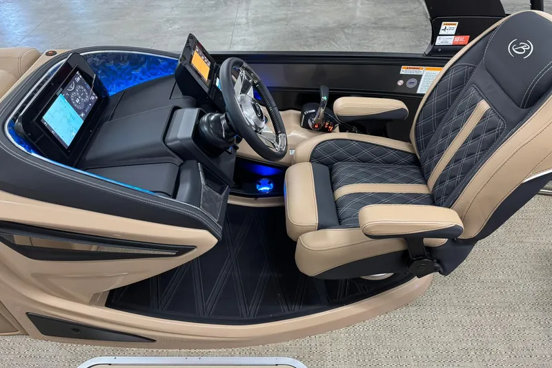 Slide: The Image of Luxurious 2026 Barletta Lusso 23UCA helm with advanced controls and plush seating. - 15