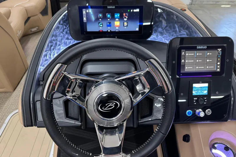 Slide: The Image of Steering wheel and dashboard of 2026 Barletta Lusso 23UCA with digital displays. - 19