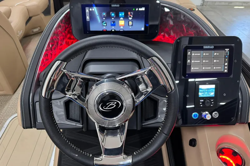 Slide: The Image of 2026 Barletta Lusso 23UCA dashboard with modern steering wheel and digital displays. - 20