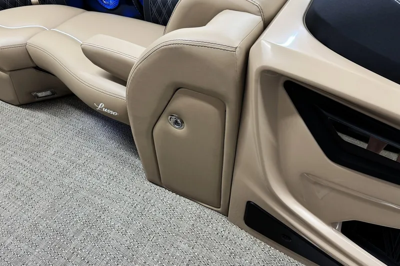 Slide: The Image of 2026 Barletta Lusso 23UCA interior with beige leather seating and sleek design. - 33
