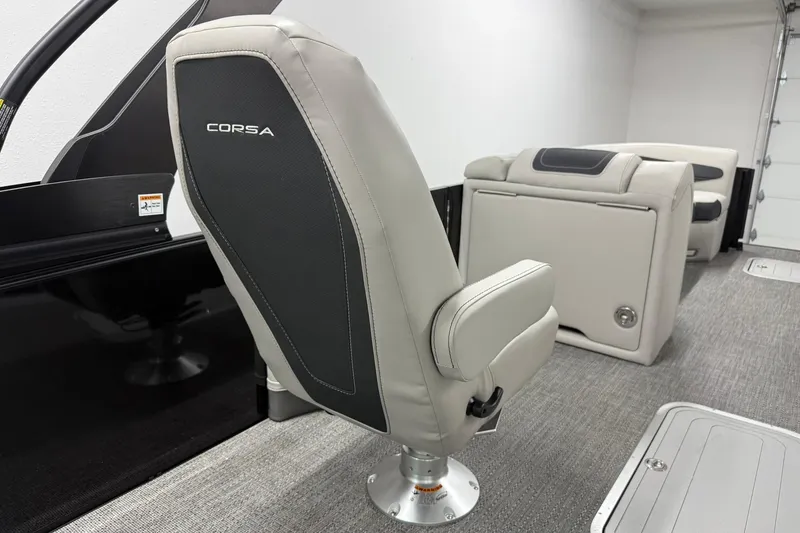 Slide: The Image of Barletta CORSA 25UC 2026 boat interior with luxurious seating and modern design. - 24