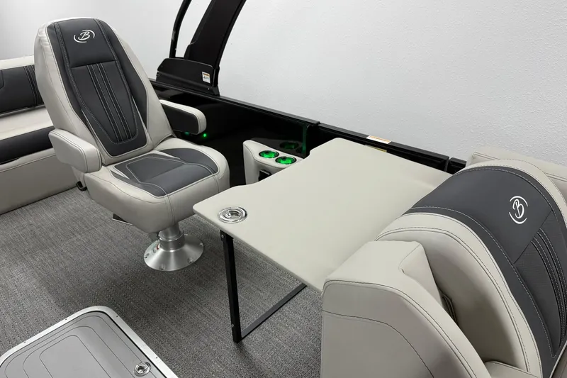 Slide: The Image of Luxurious interior of 2026 Barletta CORSA 25UC boat with plush seating and modern design. - 33