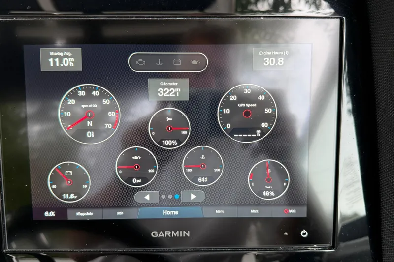 Slide: The Image of Touchscreen display of a 2022 Cobalt R4 showing various engine and navigation metrics. - 18