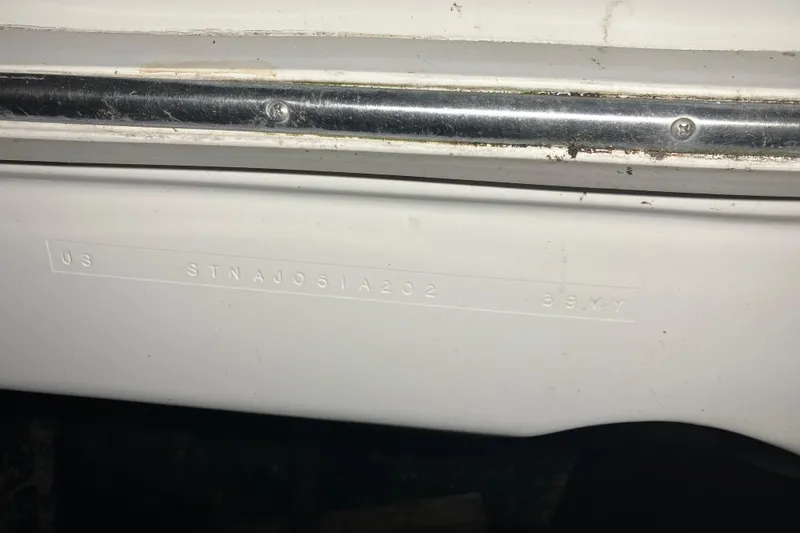 Slide: The Image of Hull identification number on a 2005 Beneteau Oceanis 423 sailboat. - 50