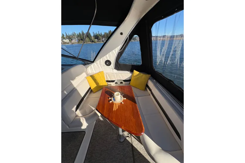 Slide: The Image of Raymarine navigation system on 2001 Chaparral Signature 300 boat dashboard. - 13