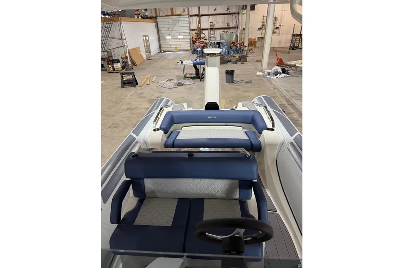 Slide: The Image of Interior view of Brig Eagle 8 boat, model year 2026. - 2